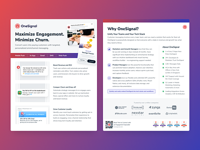Updated General One Pager customer messaging design messaging channels messaging strategy notification one pager onesignal