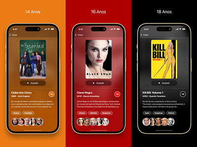 Classificação Indicativa app cinema mobile movies ui