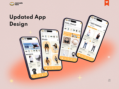 Updated Design for App Mercado Libre app design graphic design illustration ux