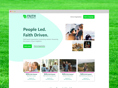 Faith In People branding crowdfunding faith identity logo ui ux website