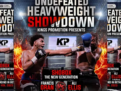 BOXING SHOWDOWN POSTER | BOXING PROMOTION POSTER boxing design event flyer gym