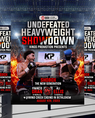 BOXING SHOWDOWN POSTER | BOXING PROMOTION POSTER boxing design event flyer gym