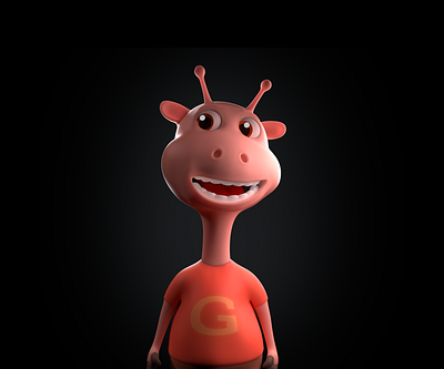Design 3D Character Giraffe 3d 3d animation 3d modelling 3dillustration animation figma graphic design ill illustration rendering ui