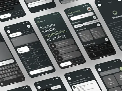 Mindmate - AI Chat BOT App UI KIT ai ai bot ai chat app app design chat chat app chat bot chatgpt gpt message message bot mobile mobile app open ai