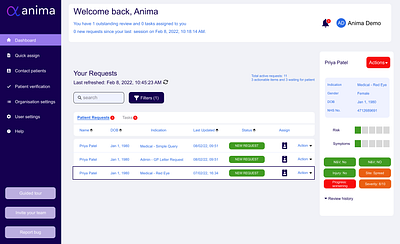 Anima's dashboard redesign branding design minimal ui ux