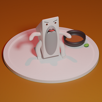 Basotahu Monster 3D Design 3d 3dart 3ddesign 3dfood animation blender character dark monster nighmare