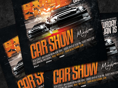 Car Show Flyer auto show flyer automotive car car show car show flyer download exhibition flyer flyer template psd race show template