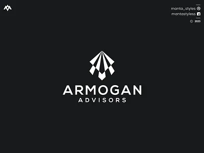 ARMOGAN ADVISORS branding company logo design graphic design icon icon logo letter logo minimal