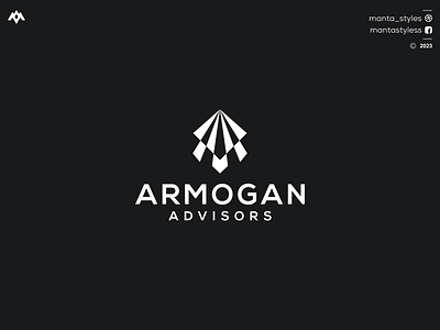 ARMOGAN ADVISORS branding company logo design graphic design icon icon logo letter logo minimal