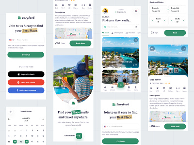 Booking Mobile App Exploration ajendra app app design appui booking bookingapp design hotelbook app hotelbooking lighttheme minimaldesign mobileapp travelbook ui ui design uiux design ux ux design webdesign website