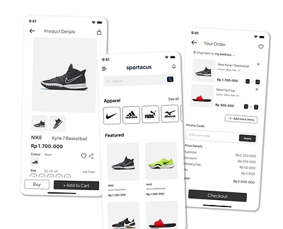 Sportacus - Mobile E-Commerce App Concept design e commerce app mobile app ui