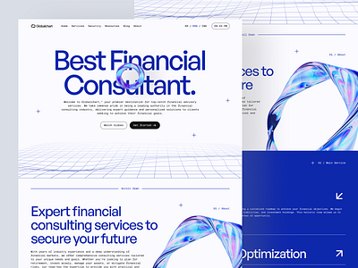 Globalchart - Financial Consultant Website agency branding business company consult consulting design digital finance financial landing page manage management money solution ui web web design