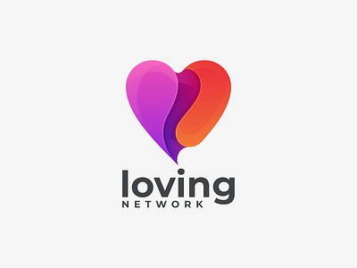 LOVIN NETWORK branding design graphic design icon illustration logo love coloring love design logo love logo