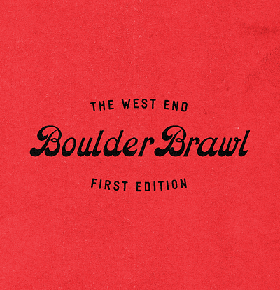 The West End Boulder Brawl branding climbing design design graphic design logo rock climbing typography