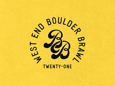 The West End Boulder Brawl Badge branding climbing design design graphic design logo typography