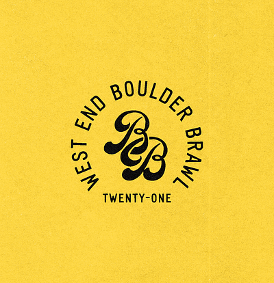 The West End Boulder Brawl Badge branding climbing design design graphic design logo typography