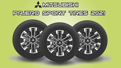 Mitsubishi Pajero Sport Tires Illustration 3d design graphic design illustration vector