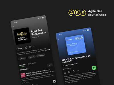 ABS - Agile Bez Scenariusza brand branding cover design graphic design icon logo logo design podcast podcast cover poland symbol vector visuak visual