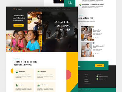 Donation landing page Design branding charity fund child clean creative design donate donation landing page donation web fund graphic design help helping landing page money support ui ui agency ui design uiux