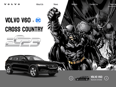 VOLVO V60 x DC COMICS (WEBSITE CREATIVE) design graphic design ui website design