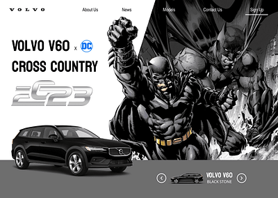VOLVO V60 x DC COMICS (WEBSITE CREATIVE) design graphic design ui website design