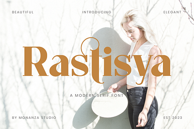 Rastisya a Modern Serif Font brand identity branding design graphic fashion handwritten font illustration logo motion graphics packaging design productdesign seriffont ui vector