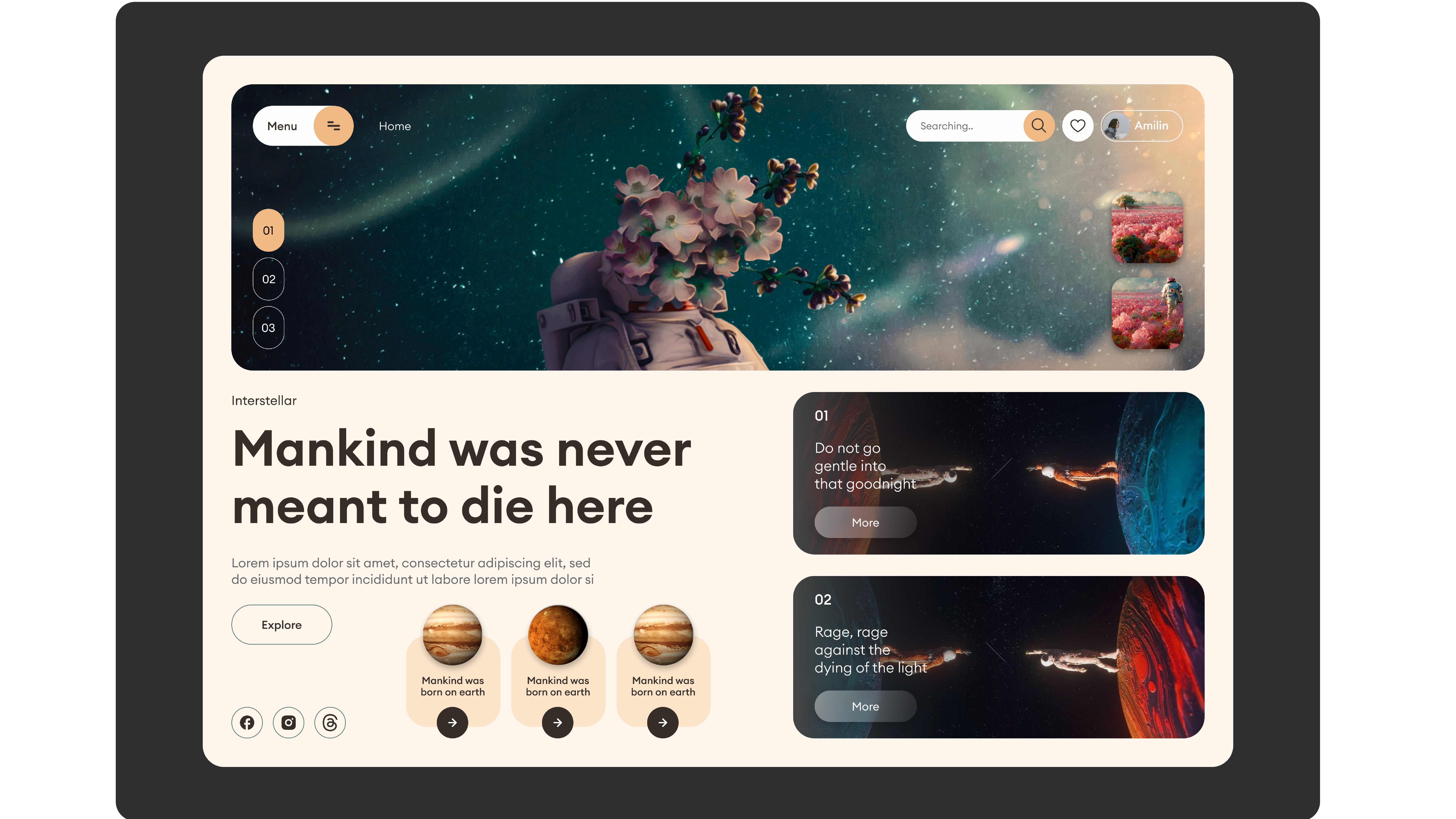 Mankind was never meant to die here design ui