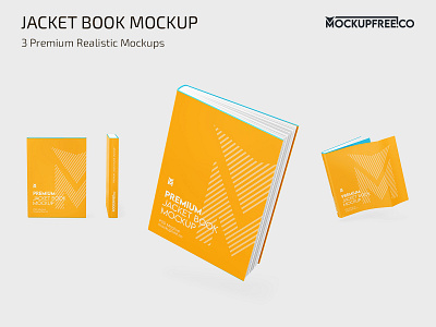 Jacket Book Mockup PSD Template Set book books branding cover identity mock up mockup mockups photoshop premium product psd template templates