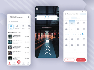 Digital Parking App - Design Exploration design parking ui ux