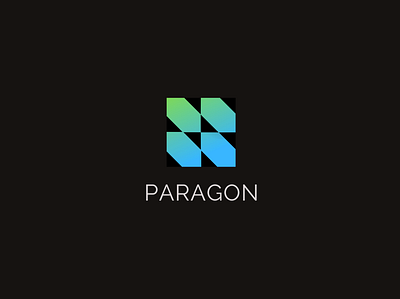 Paragon - Branding blue branding design gradient logo