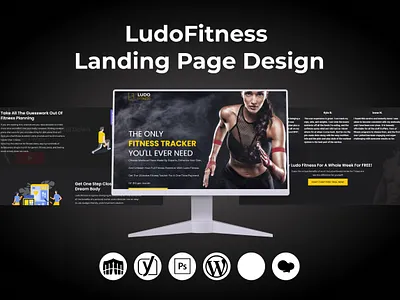 LudoFitness Landing Page Design attractive website business website design graphic design illustration landing page responsive website ui web design website design