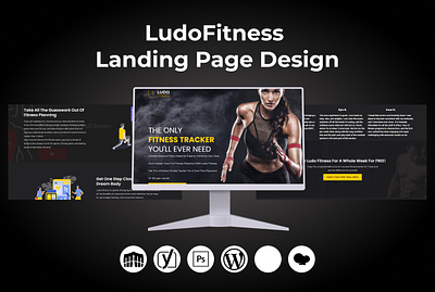 LudoFitness Landing Page Design attractive website business website design graphic design illustration landing page responsive website ui web design website design