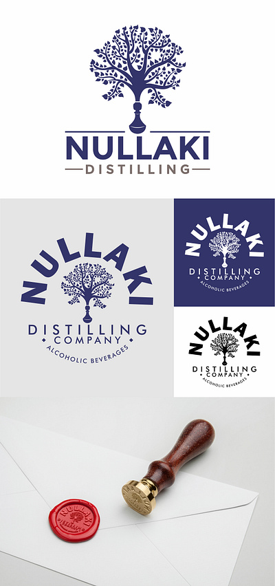 Nullaki Distilling branding graphic design logo
