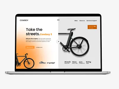 Cowboy Bike Concept branding design graphic design logo ui