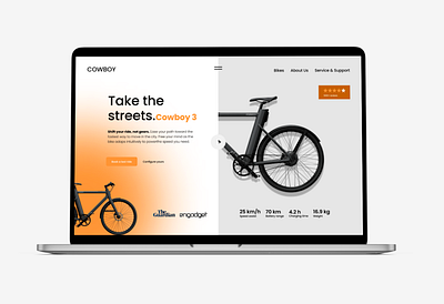 Cowboy Bike Concept branding design graphic design logo ui