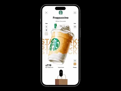 Starbucks App Concept animation app design graphic design motion graphics ui