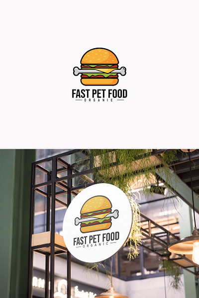 Fast Pet Food Organic branding graphic design logo