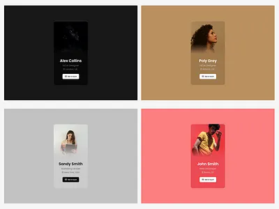 Personal Cards Concept design ui