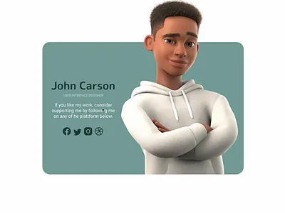 Personal Cards Animation 3d animation app graphic design ui