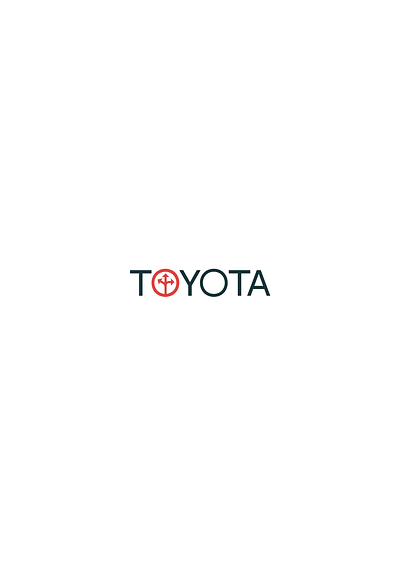 Toyota Brand Identity Design branding clean design minimalist typography