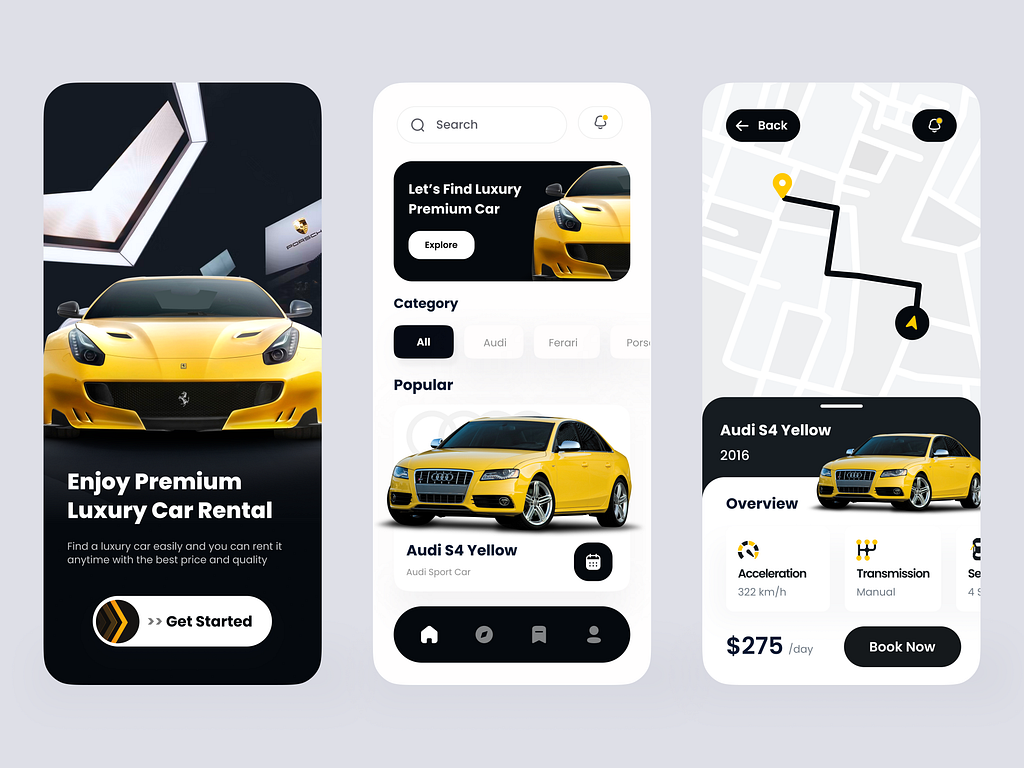 Car Rental App by Arya Wijaya Kusuma for Orenji Studio on Dribbble