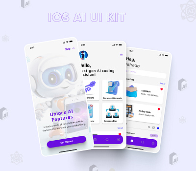 iOS AI UI Kit app designer app ui app ux behance daily design design dribbble figma ios ai ui kit mobile ui ui ui bucket ui design ui designer ui kit ui trends uiux ux ux design ux designer