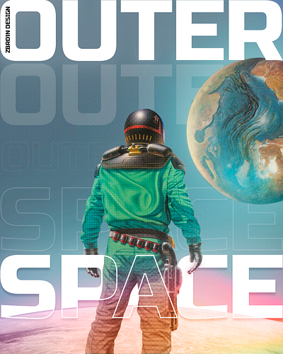 OUTER SPACE POSTER branding design graphic design illustration