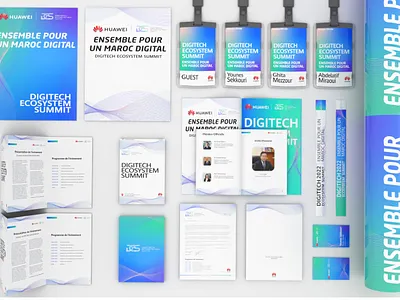 HUAWEI: Visual design of the first Digitech ecosystem Summit branding design huawei logodesign visualidentity