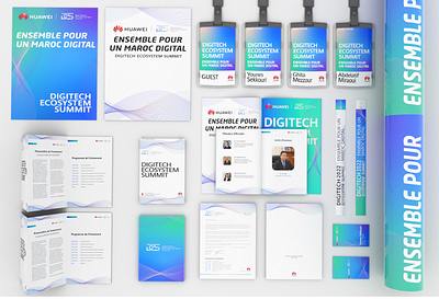 HUAWEI: Visual design of the first Digitech ecosystem Summit branding design huawei logodesign visualidentity