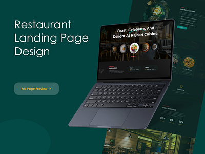 Restaurant Landing Page Design design figma figma design food food website hotel website design landing page landing page design restaurant restaurant about section restaurant landing restaurant landing page design template ui design uiux uiux design website design