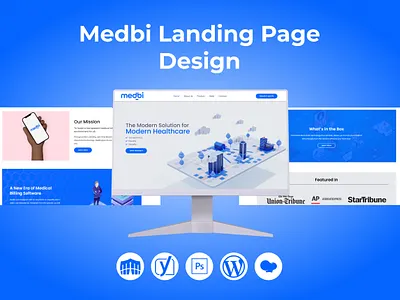 Medbi Landing Page Design attractive website business website design graphic design illustration landing page responsive website web design website design