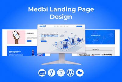 Medbi Landing Page Design attractive website business website design graphic design illustration landing page responsive website web design website design