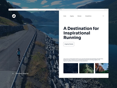 Fitness Jogging Website UX UI animation design fitness health inspiration jogging landing ui ux video website