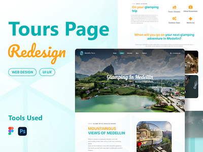 Medellin Tours Page Redesign adobe illustrator adobe photoshop branding design figma design illustration landing page mockup design tour and travel web design tours website design ui user experience user interface ux web design web ux website design